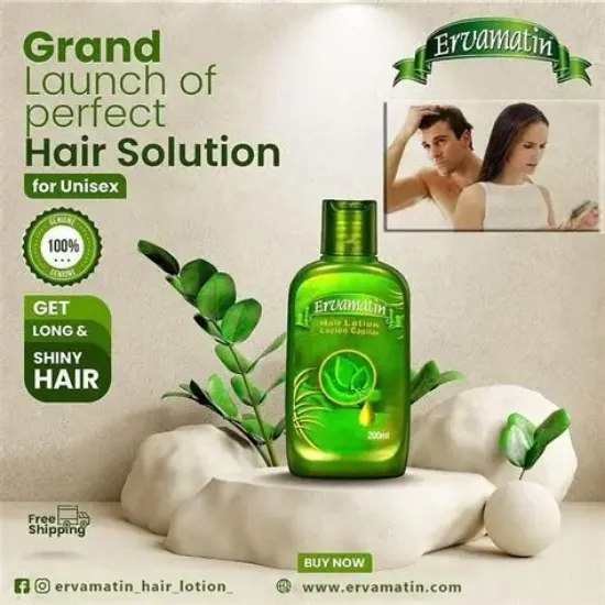 Ervamatin herbal hair lotion 5 bottle combo for thick and healthy hair